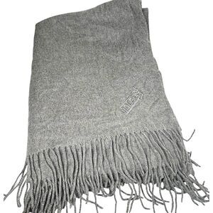 Rolex 24 Daytona International Speedway Gray 100% Cashmere Fringe Throw Blanket